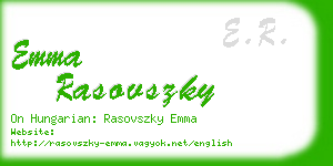 emma rasovszky business card